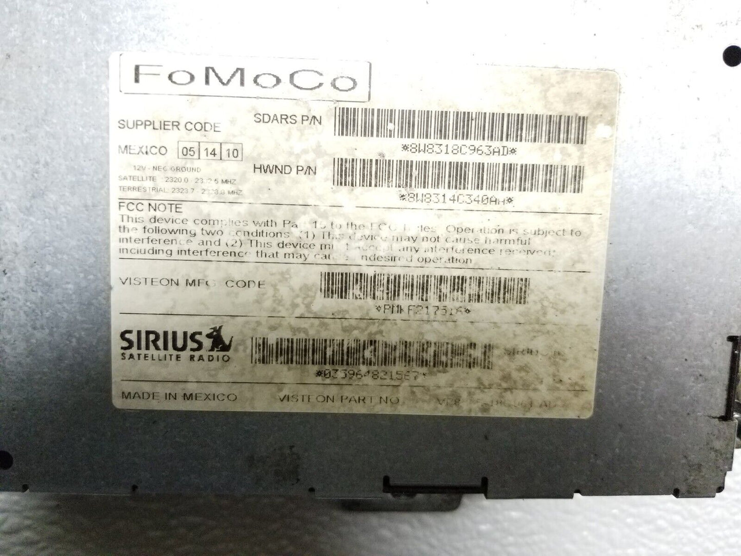 10 11 12 13 Jaguar XJ Audio Equipment Radio Sirius Module OEM 86k Miles