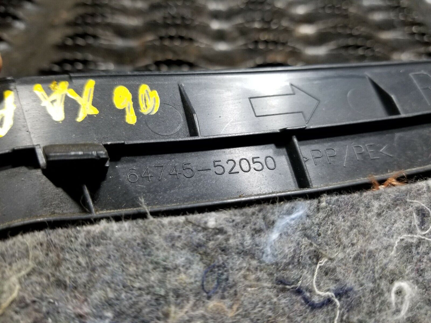 04 05 06 Scion Xa Trunk Rear Right Passenger Side Floor Cover Trim OEM