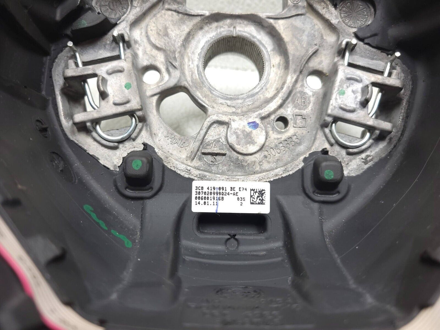 09 10 11 12 Volkswagen Cc Steering Wheel Black Leather OEM