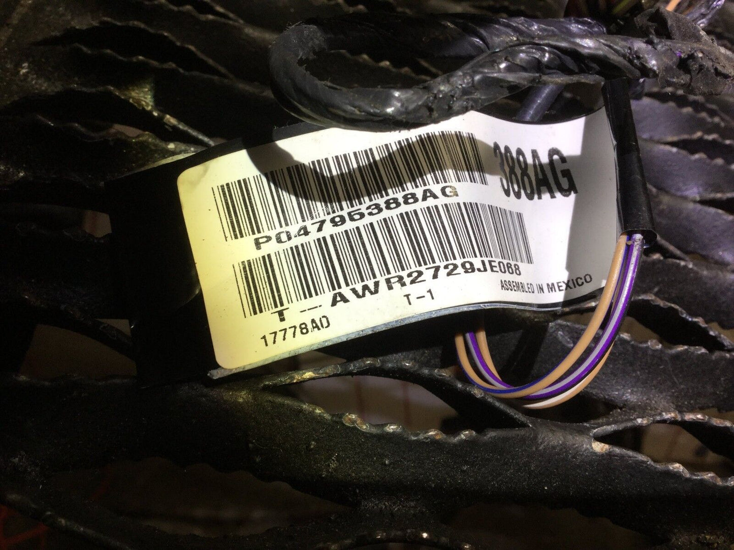 07 08 09 10 Chrysler Sebring Rear Right Pass Door Wire Harness OEM