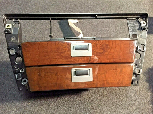 02 03 04 05 BMW 745i E65 Dash Wood Wooden Trim Storage Ash Center OEM 7032886