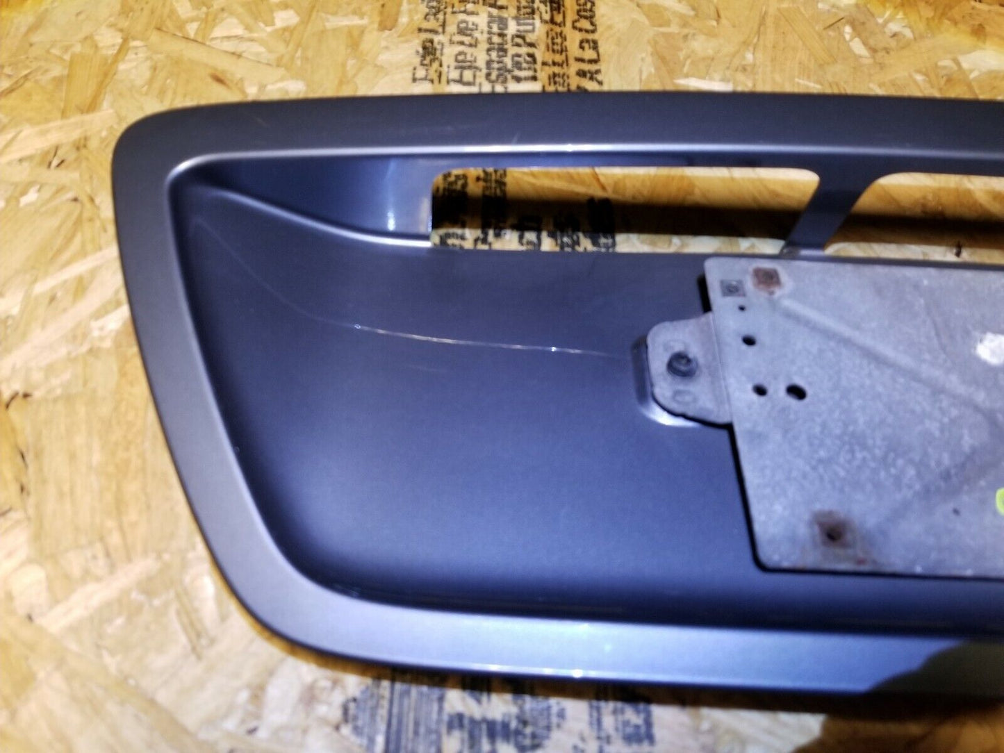 06 07 08 09 Saab 9-5 Sedan License Plate Holder Trunk Finish Panel Rear OEM