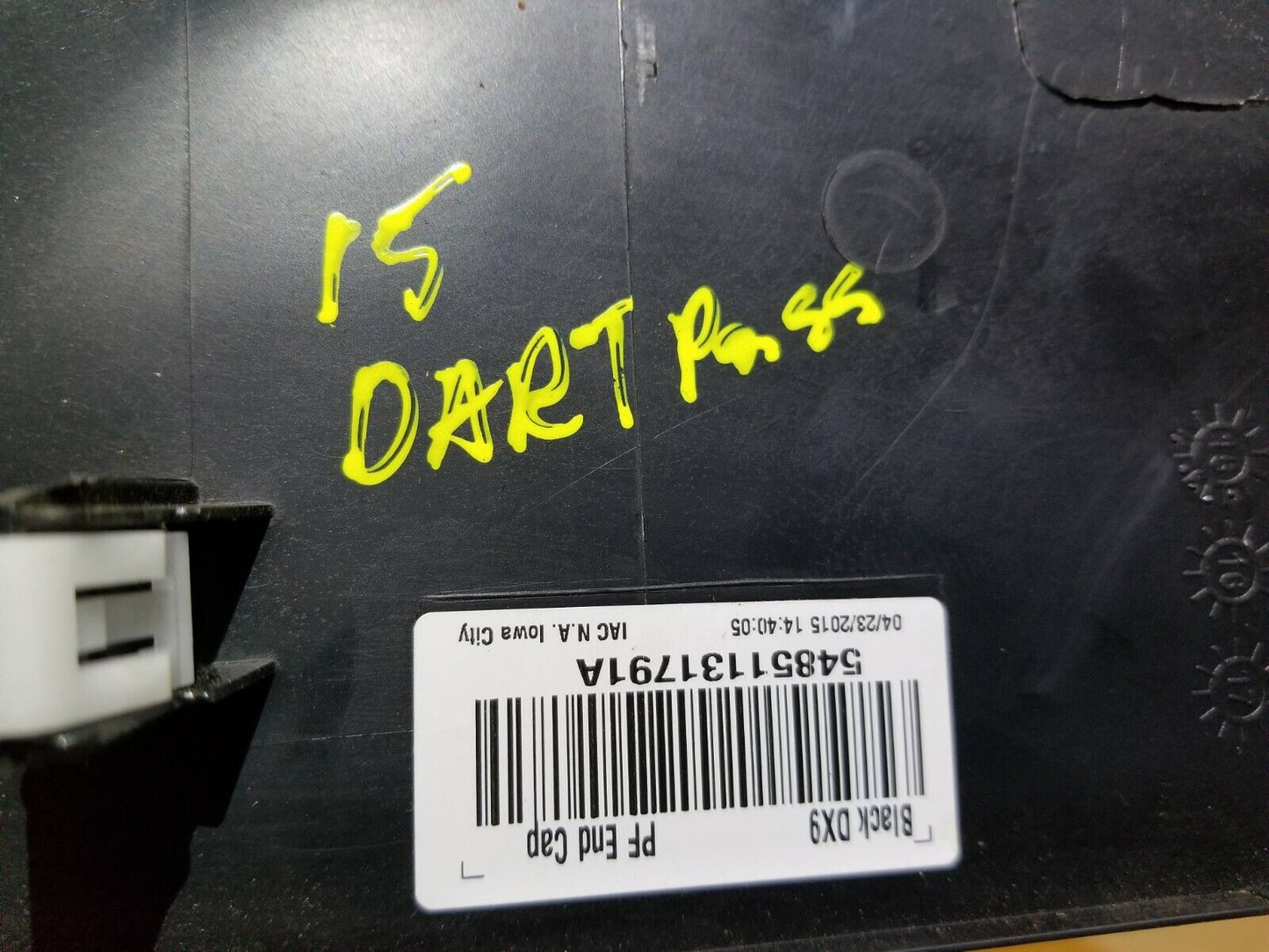 13 14 15 16  Dodge Dart Dash End Cap Trim Right Pass Side Ome 76k