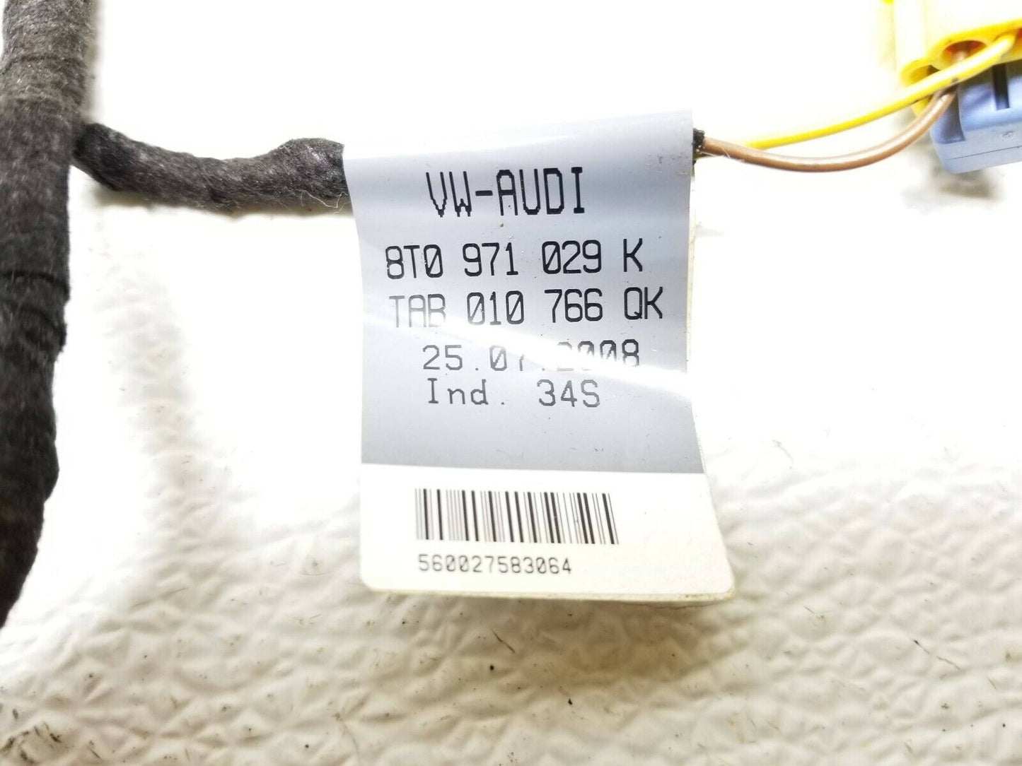 08 09 10 11 Audi A5 Coupe Front Left Driver Door Wire Harness OEM