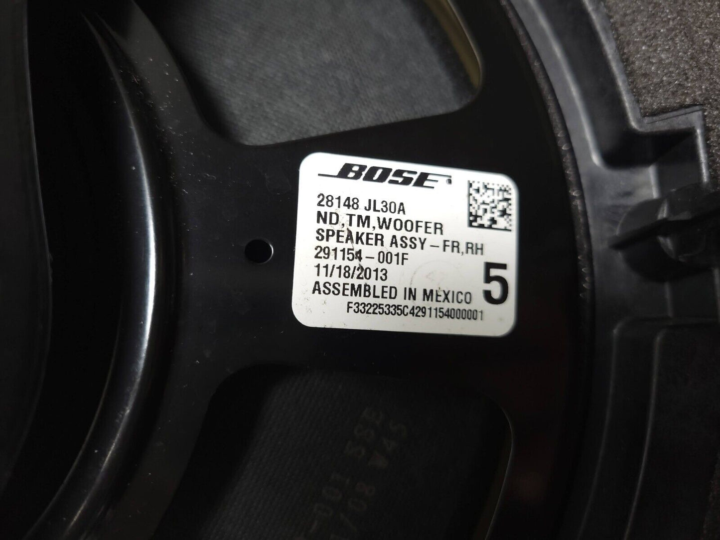 2014 2015 Infiniti Q60 Audio Speaker 4pcs OEM