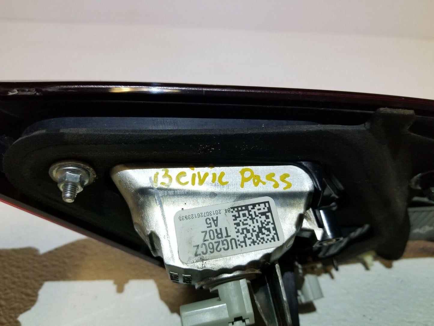 13 14 15 Honda Civic Sedan Right Passenger Side Inner Tail Light OEM 51k