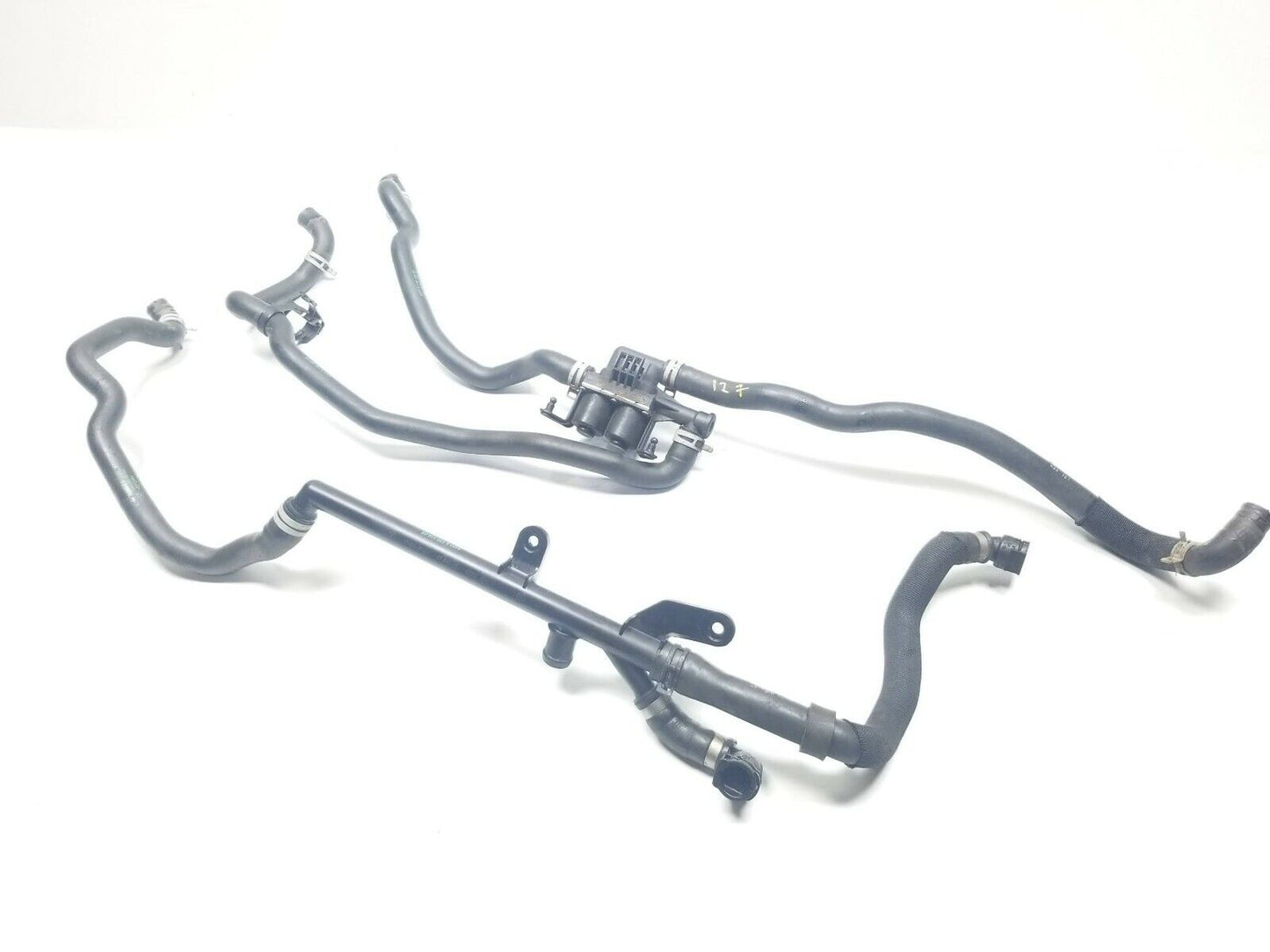 09 10 11 12 BMW 750li Radiator Coolant Return Pipe Tube Hose Line W/ Pump OEM
