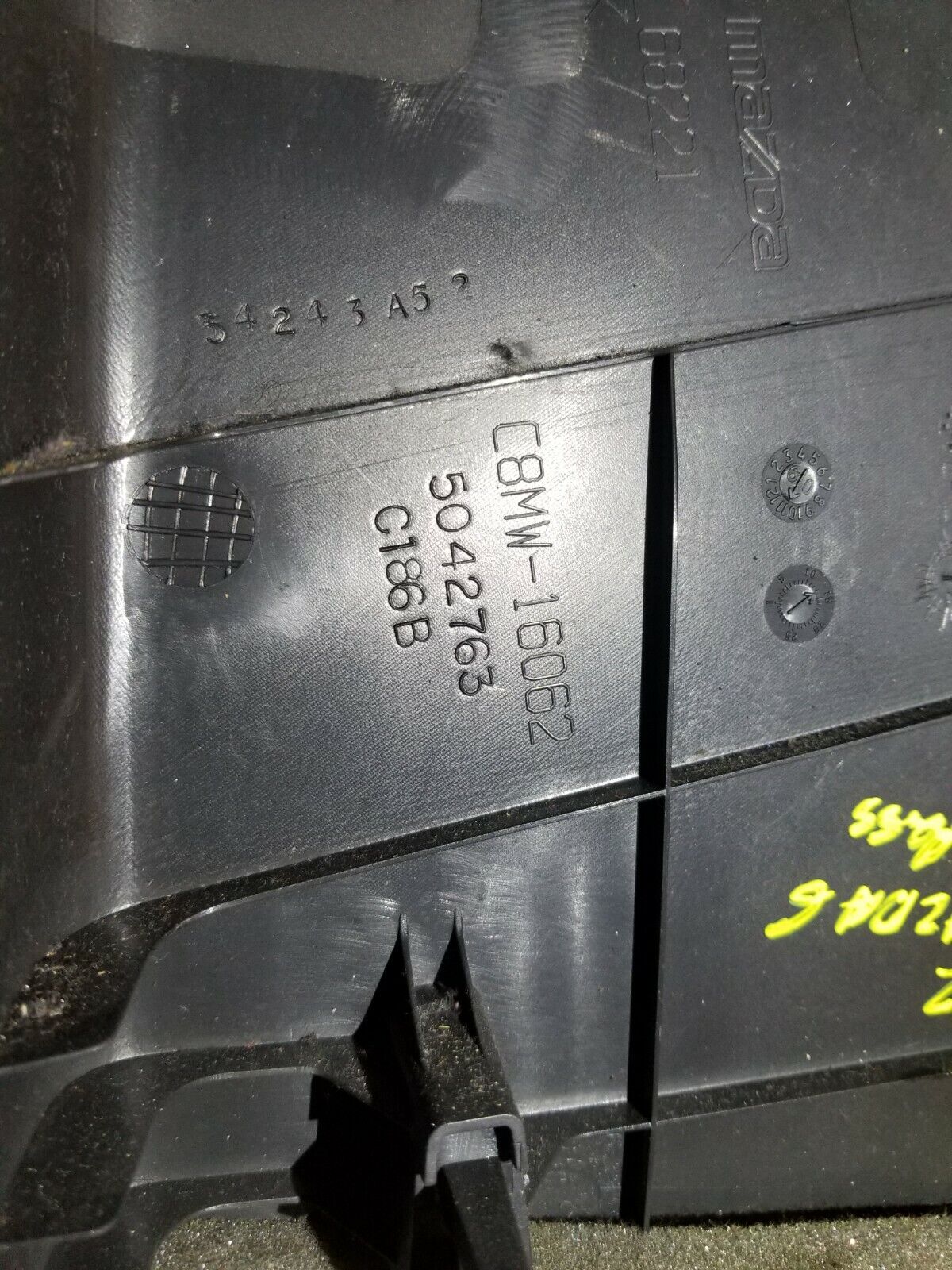 09 10 11 12 13 Mazda 6 Center Right Passenger Side B Pillar Trim Cover Panel OEM