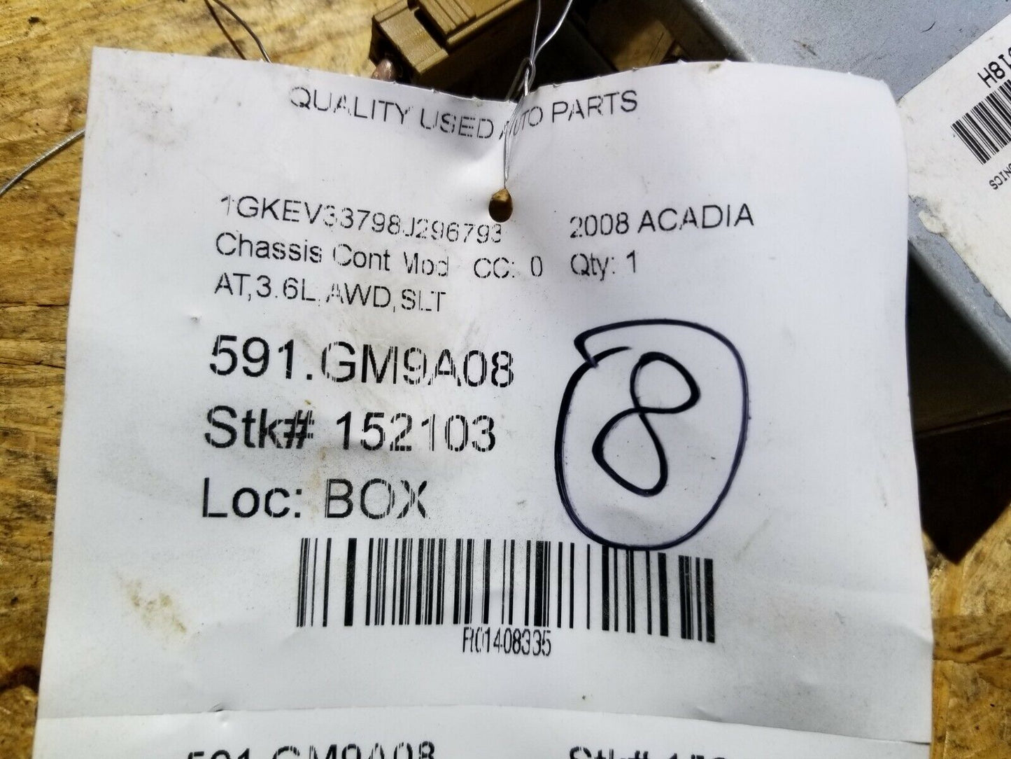08 2008 GMC Acadia Xm Radio Satelite Receiver Control Module OEM #8