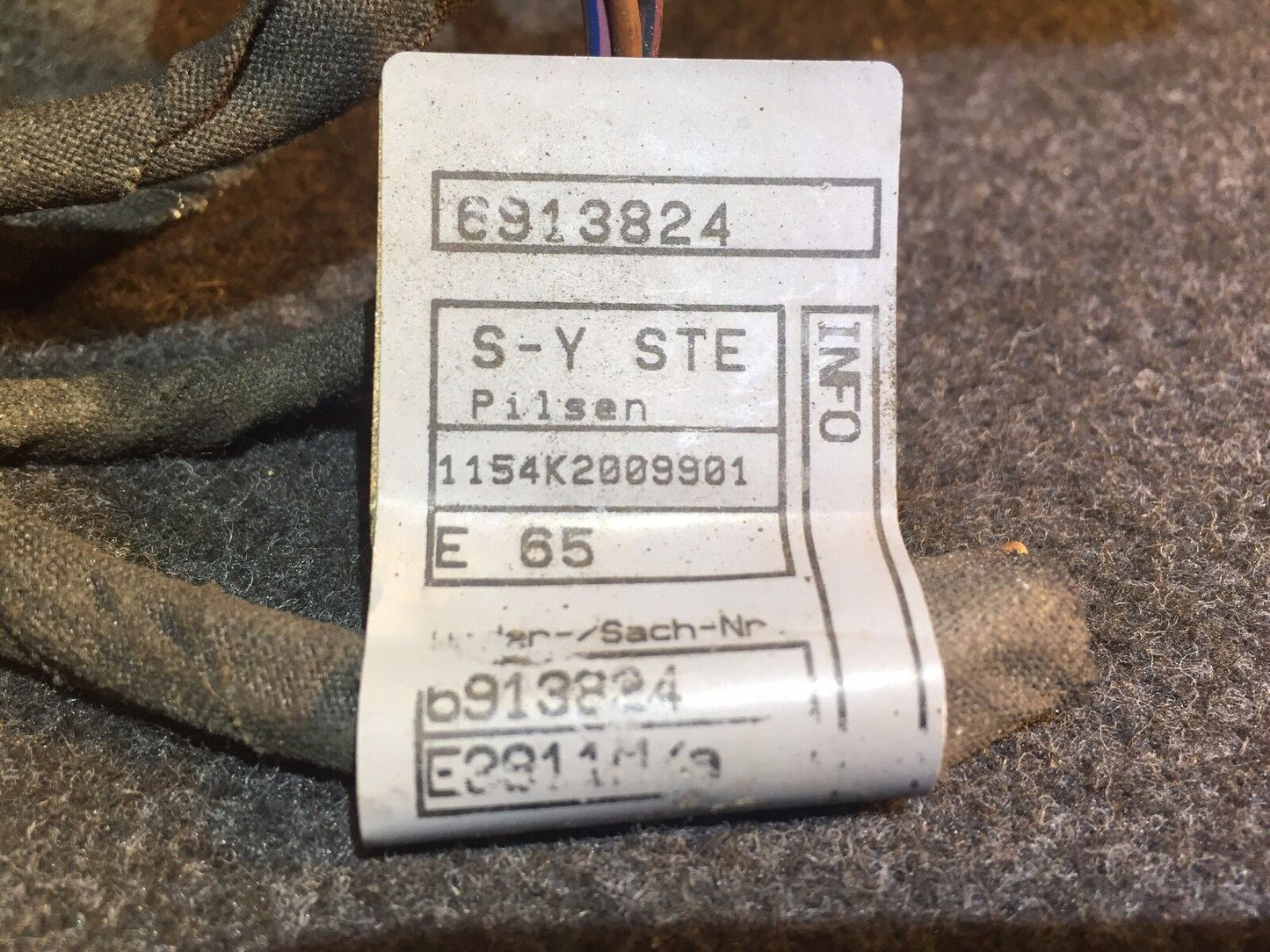 02 03 04 05 BMW E65 E66 Front Bumper Wire Harness OEM