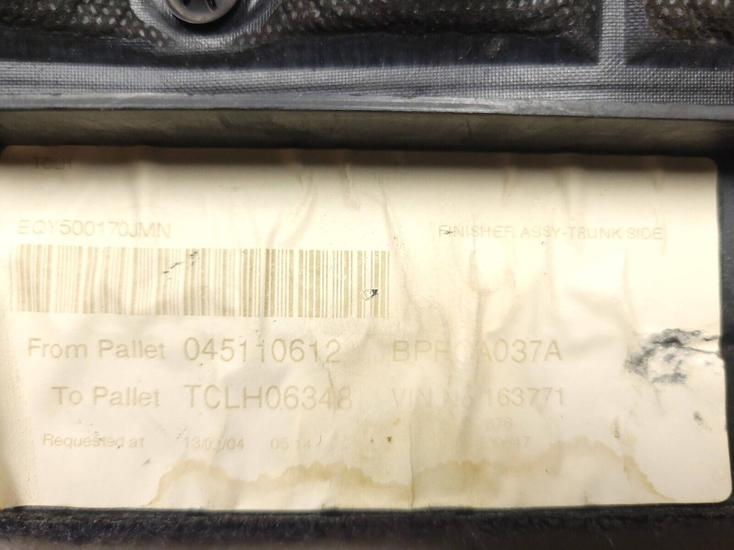 2004 Land Rover Range Rover Hse Rear Left Trunk Compartment Trim Cover OEM