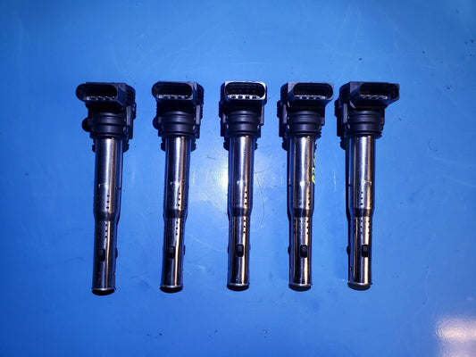 06 07 08 09 Volkswagen Golf Rabbit 2.5l Ignition Coil 5pcs 07k905715f OEM