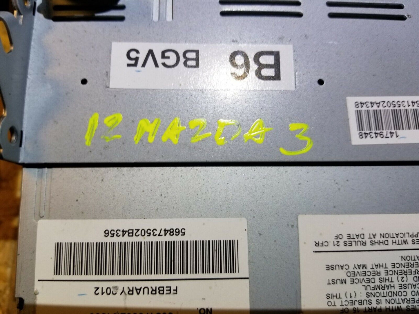 10 11 12 13 Mazda 3 AM FM Cd Mp3 Radio Receiver Bgv466ah0 OEM