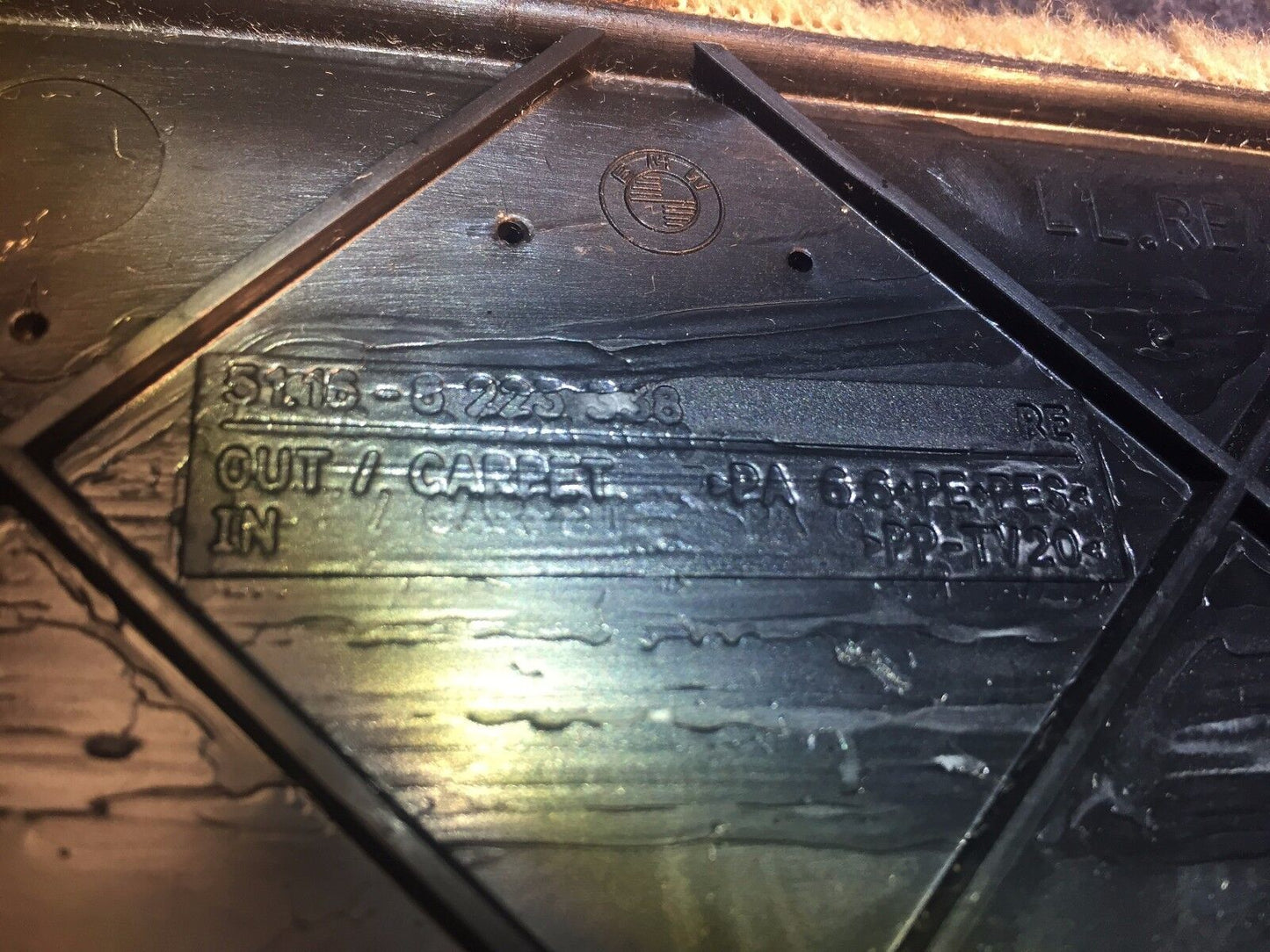 02 03 04 05 BMW 745i E65 Right Passenger Side Center Console Carpet Trim OEM