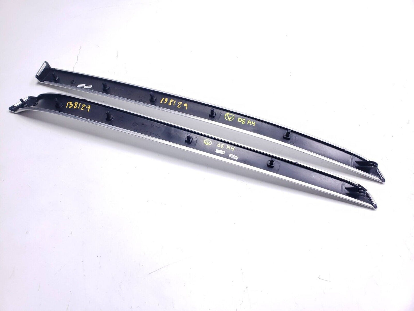 06 07 08 Audi A4 Front & Rear Door Panel Trim Strip 2pcs OEM