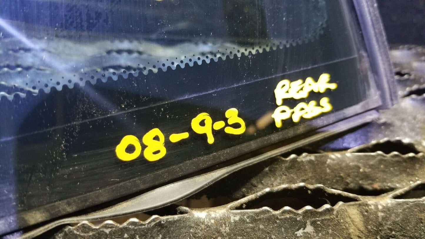 08 09 10 11 Saab 93 9-3 Rear Right Pass Door Vent Window Glass OEM