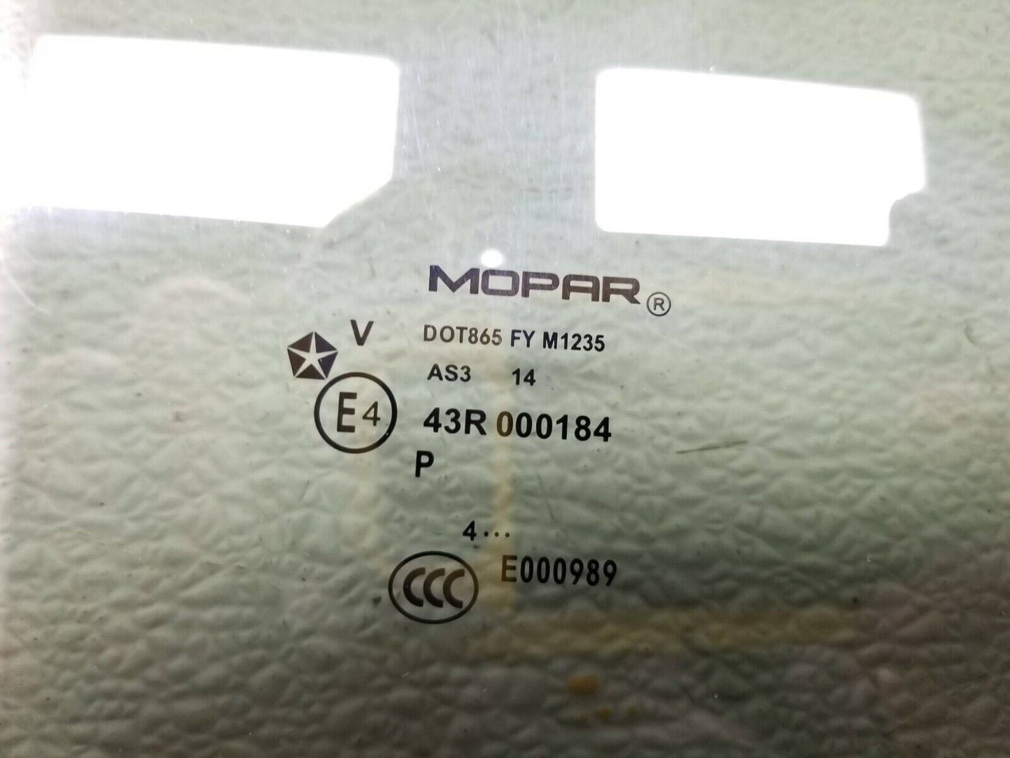 13 14 15 16 Jeep Compass Rear Right Pass Door Window Glass OEM