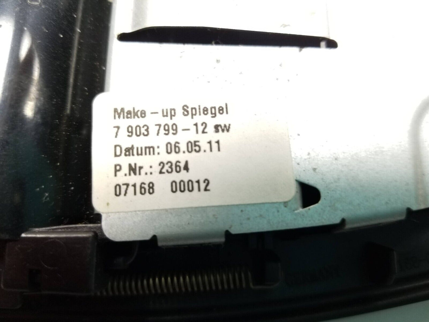 09 10 11 12 BMW 750li Rear Left Dr Side Overhead Light Vanity Makeup Miror OEM