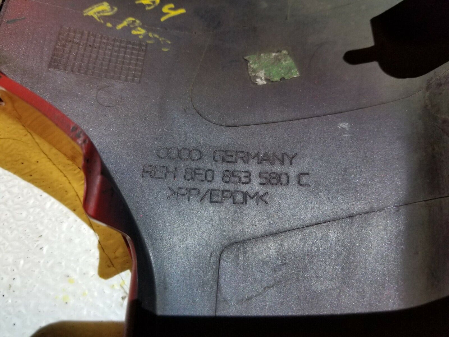 06 07 08 Audi A4 Rear Right Pass Side Skirt Rocker Panel End Cap OEM 85k