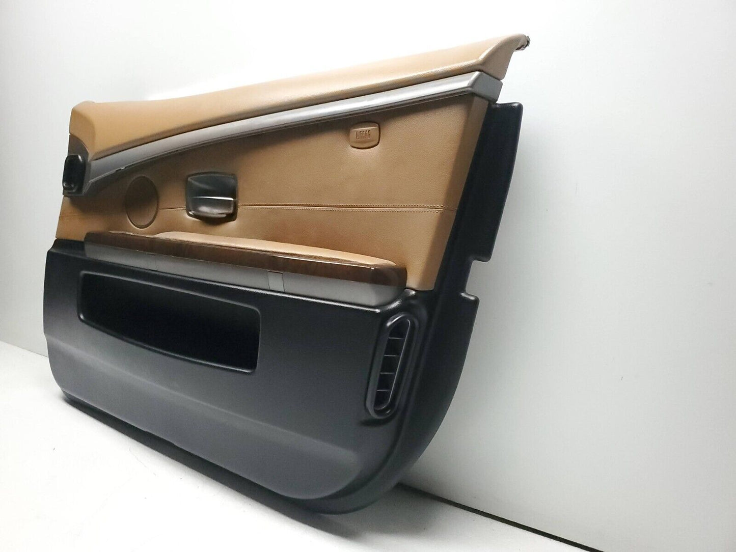 02 03 04 05 BMW 745i E65 Front Right Door Trim Panel Passenger Side OEM