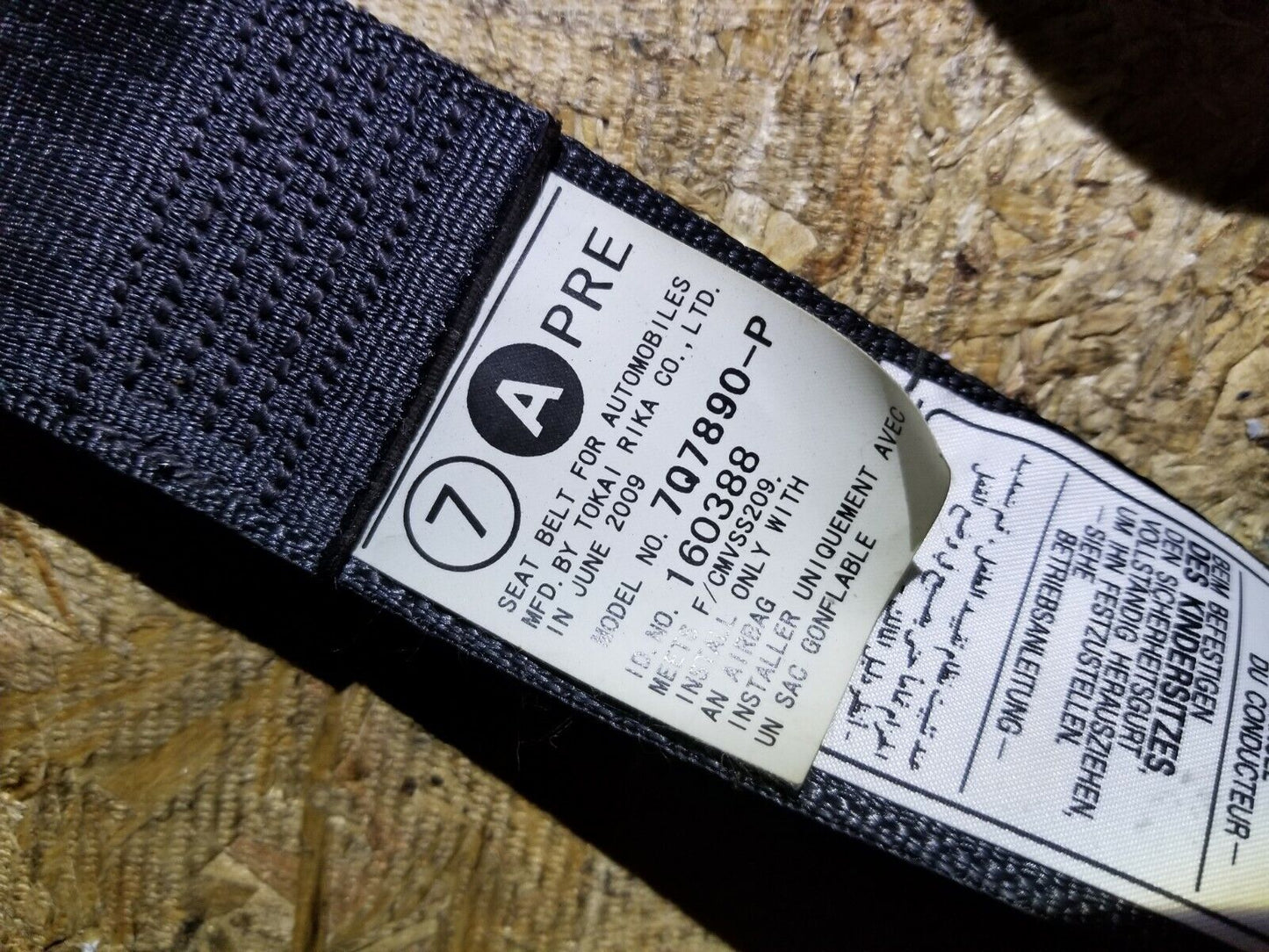 09 10 11 12 13 Lexus IS250 Front Right Passenger Seat Belt Retractor OEM
