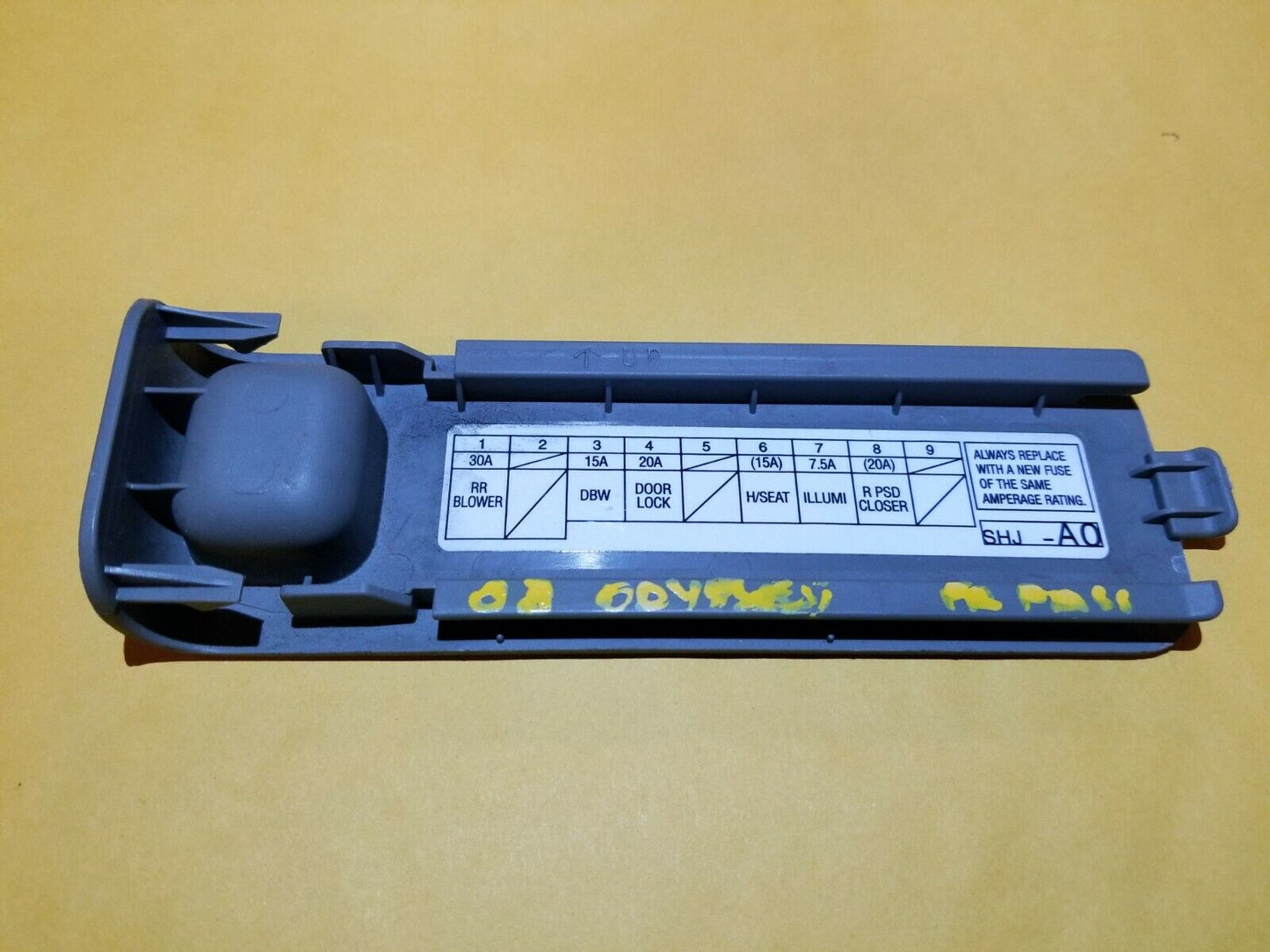 08 09 10 Honda Odyssey Under Dash Fuse Panel Lid Cover Passenger Side OEM D43
