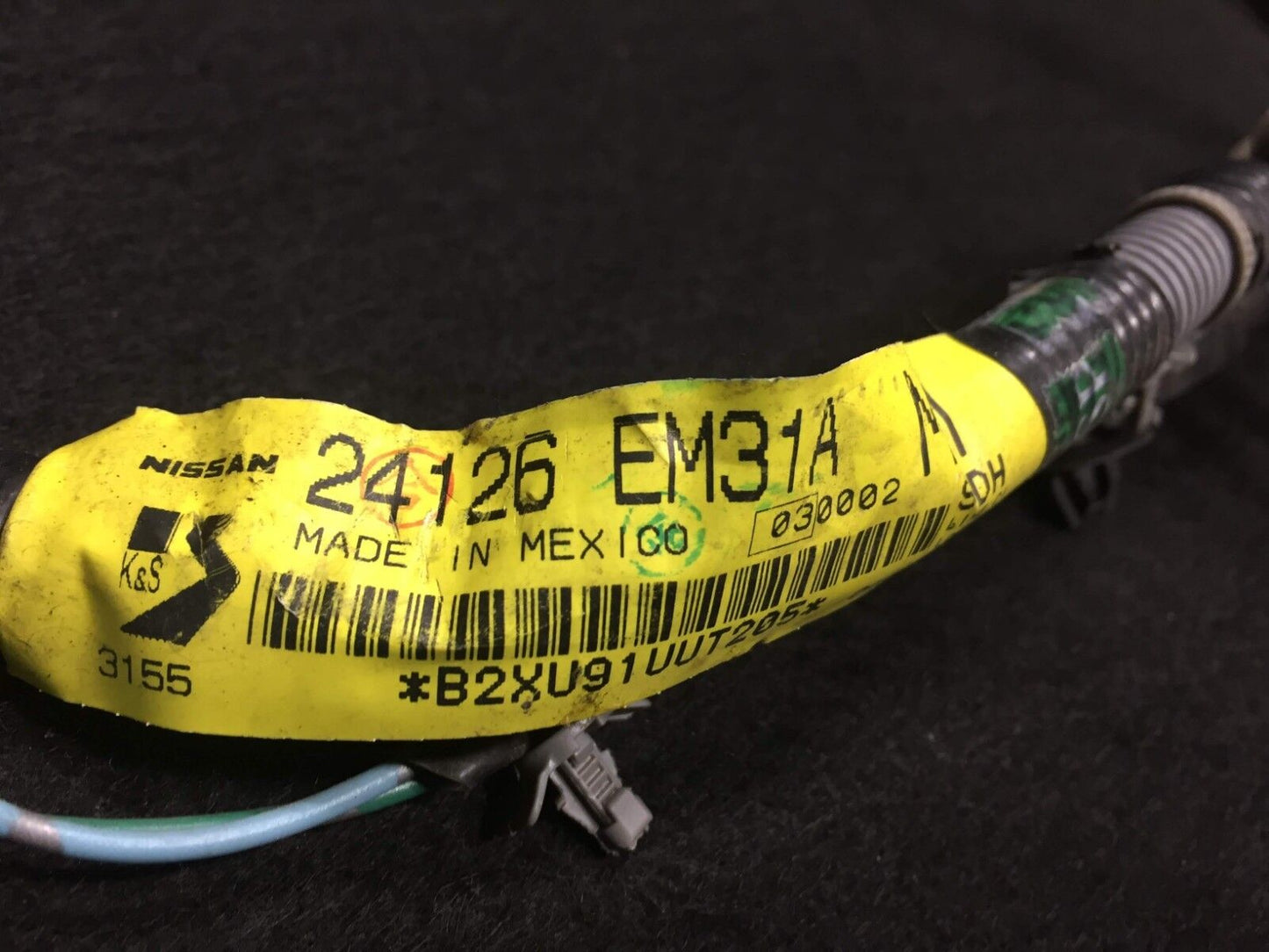 2007-2012 Nissan Versa Rear Right Pass Side Door Wire Harness 24126em31a OEM