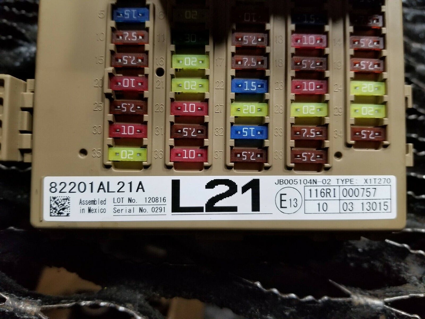 15 16 17 Subaru Legacy Interior Fuse Box 82201-al21a OEM 69k Miles