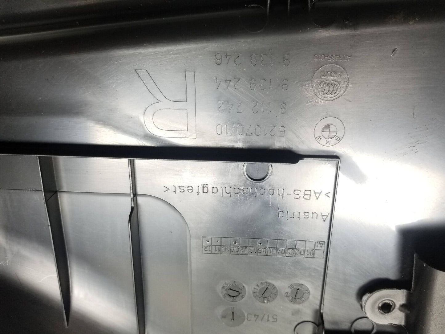 09 10 11 12 BMW 750li Right Passenger Lower B Pillar Trim Cover OEM