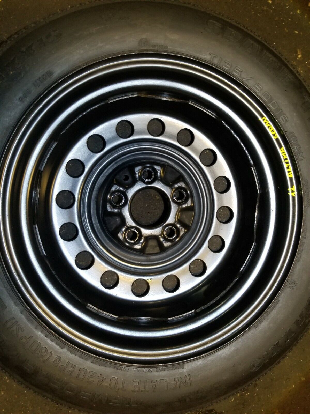 09 10 11 12 Nissan Altima Spare Tire 135/90d16 OEM 78k