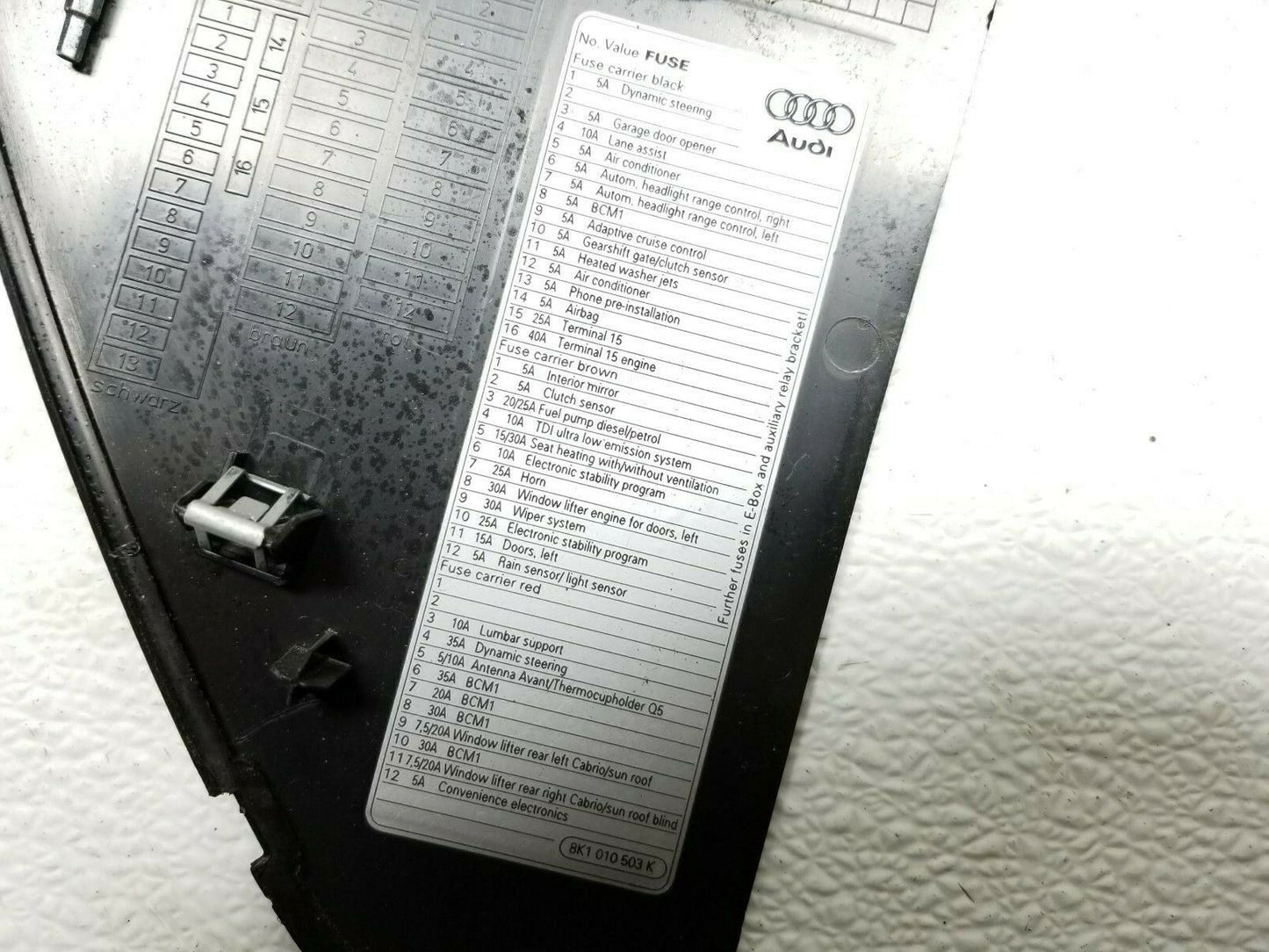 08 09 10 11 Audi A5 Coupe Dash End Cap Cover Left Driver Side OEM