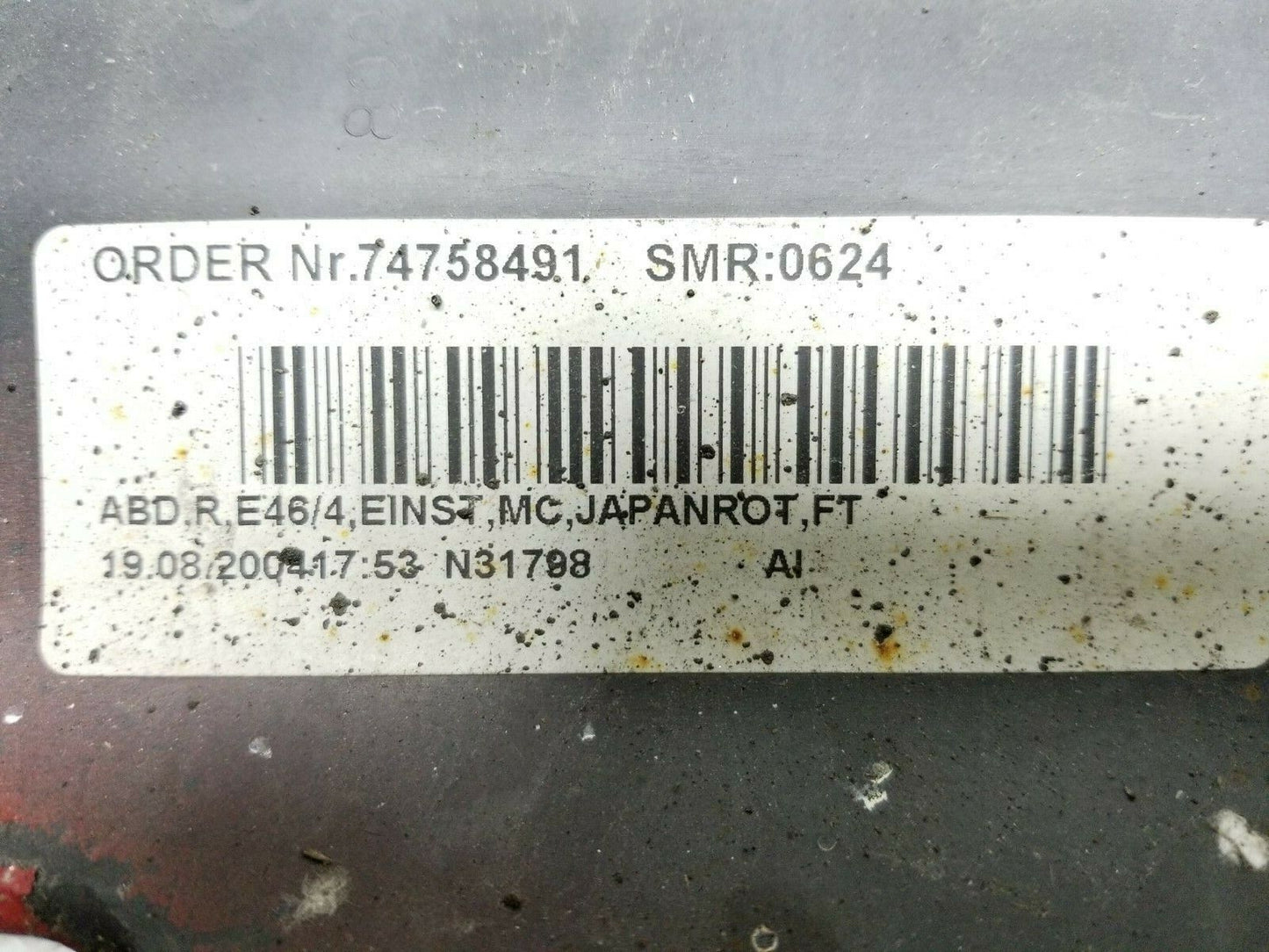 01 02 03 04 05 BMW E46 Sdn Rocker Panel Skirt Molding Right Pass OEM 125k Miles