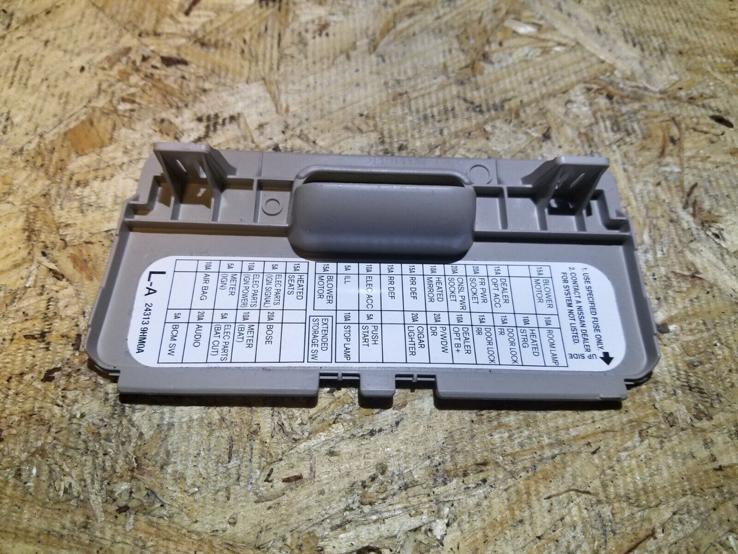 13 14 15 Nissan Altima Interior Fuse Box Cover Lid Trim OEM 57k