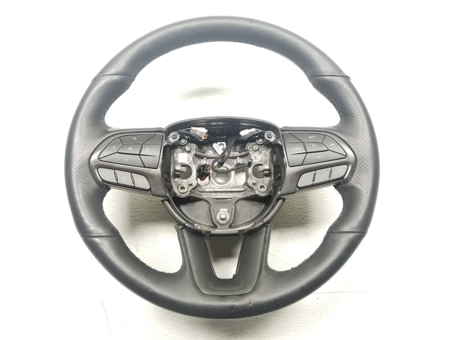 15 16 17 18 Dodge Challenger Steering Wheel Black Leather OEM 36k Miles