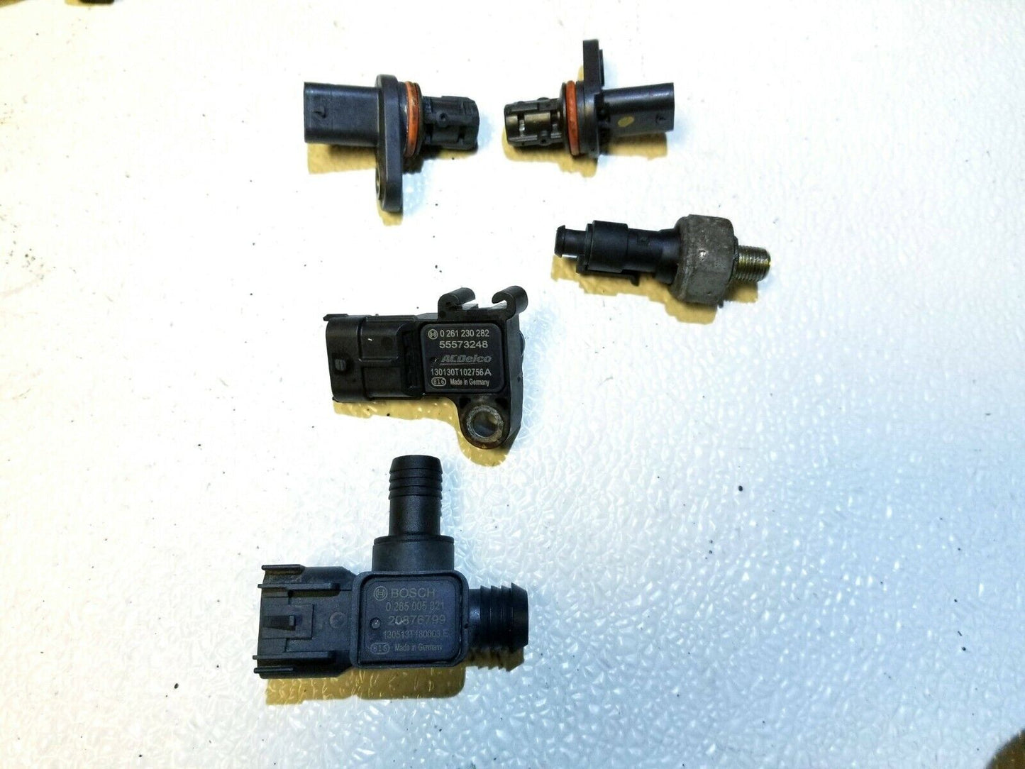 11 12 13 14 15 Chevy Cruze 1.8 Brake Fluid Oil Knock Map Cam Sensor 6pcs OEM 23k