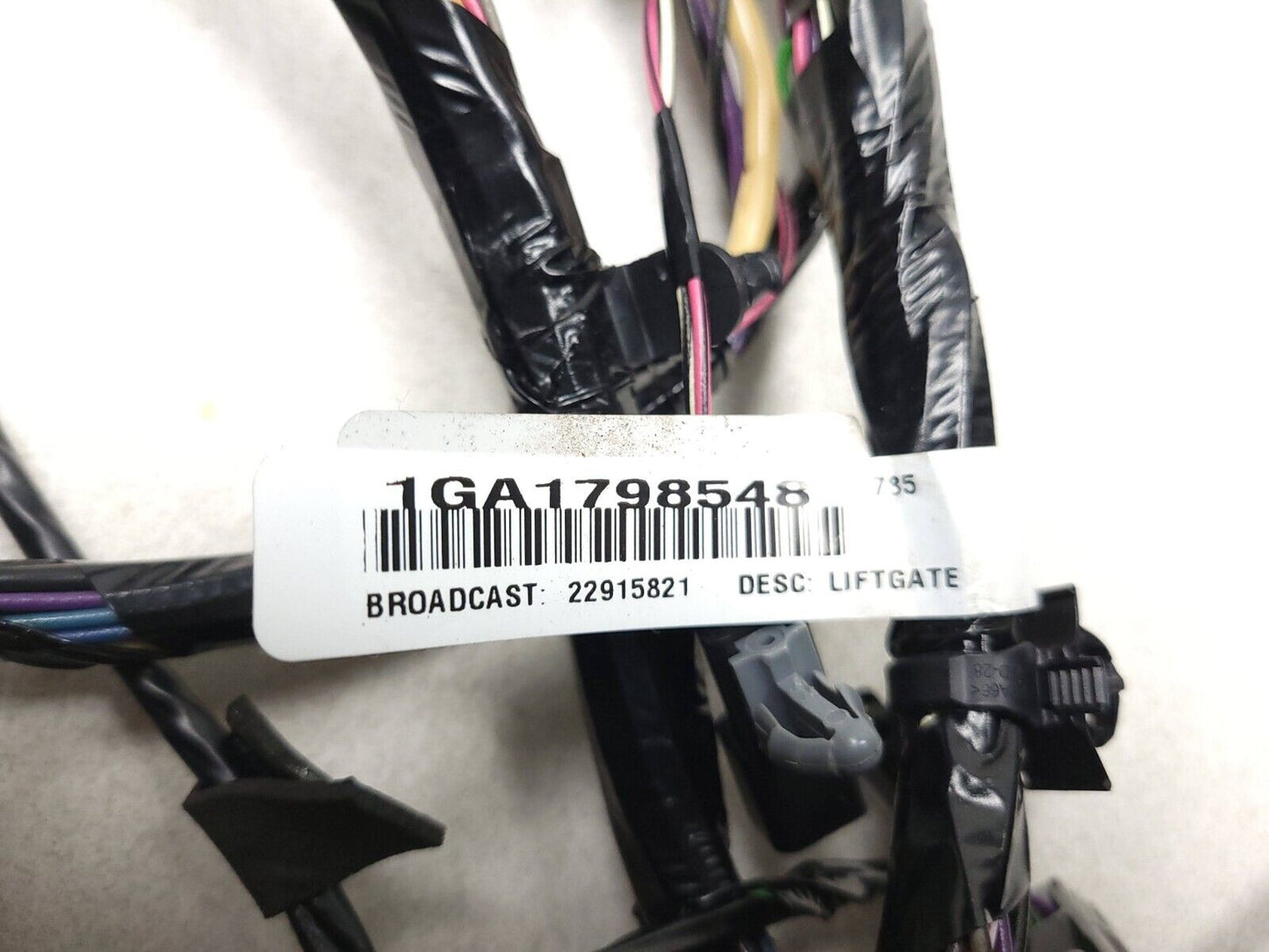 13 14 15 GMC Acadia Rear Trunk Lid Tailgate Wire Harness OEM