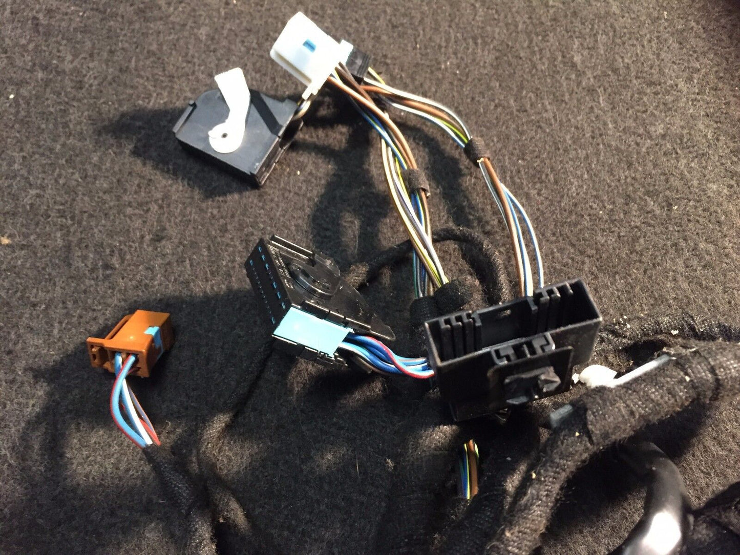 02 03 04 05 BMW 745i E65 Front Driver Left Seat Backrest Wire Wiring Harness OEM