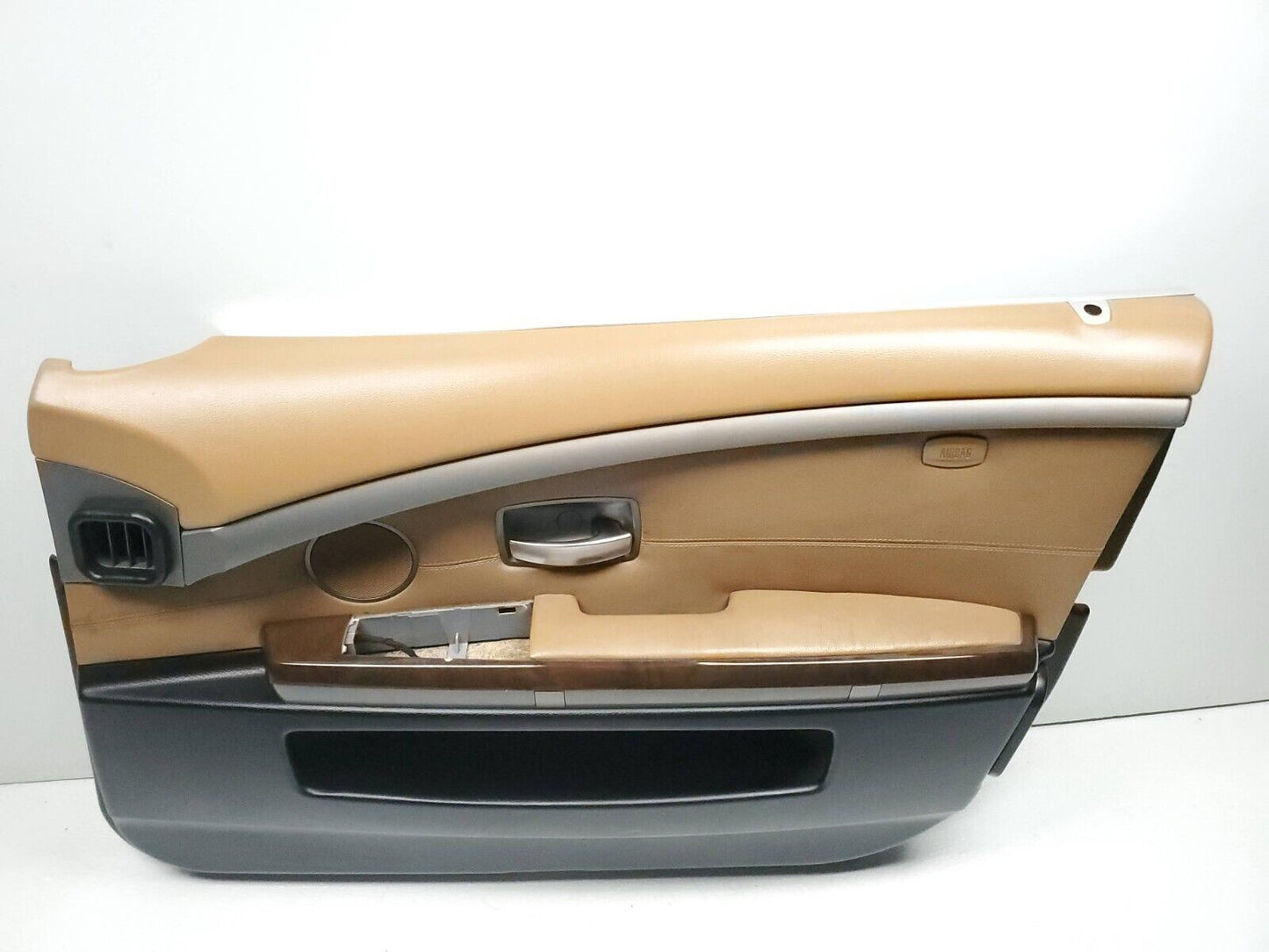 02 03 04 05 BMW 745i E65 Front Right Door Trim Panel Passenger Side OEM