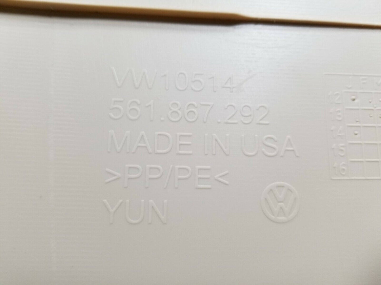 10 11 12 13 14 VW Passat Center Lower B Pillar Trim Right Pass Side OEM 41k