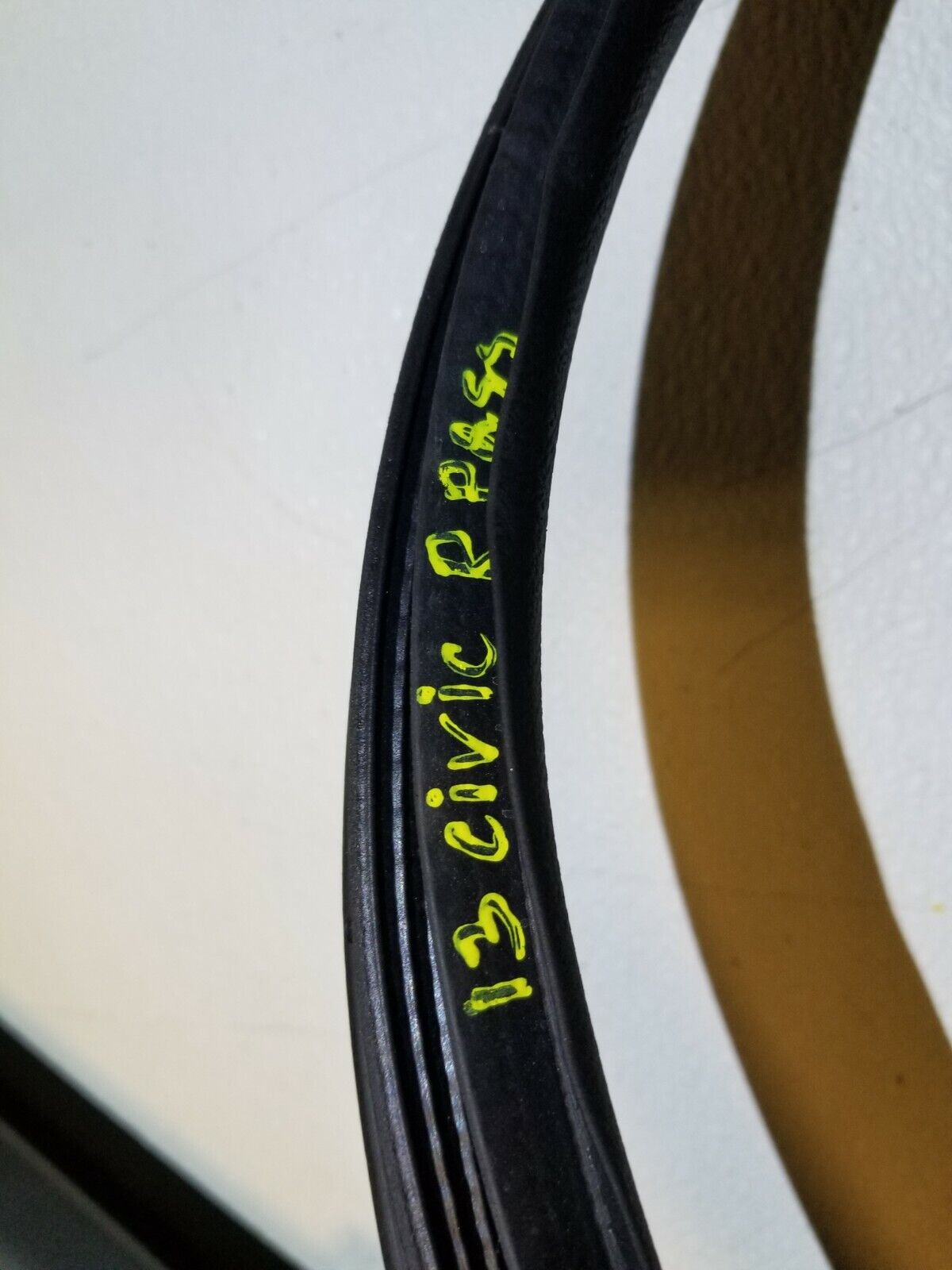13 14 15 Honda Civic Door Weatherstrip Seal Sdn Rear Rigth Pass  OEM 89k