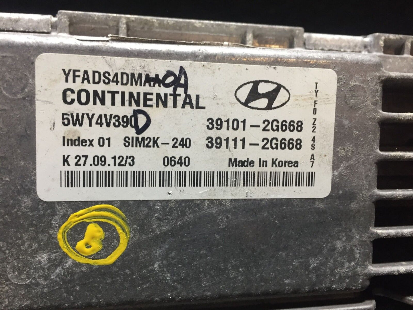 11 12 13 14 Hyundai Sonata Engine Computer Ecu 2.4l At 54k OEM N8