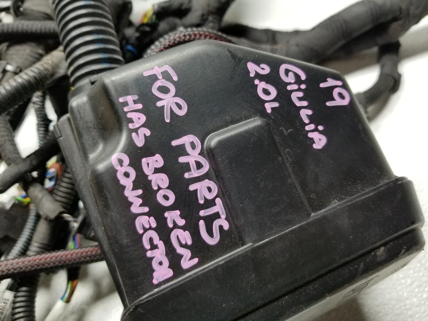 17 18 19 Alfa Romeo Giulia 2.0l Fuse Box Wire Harness OEM