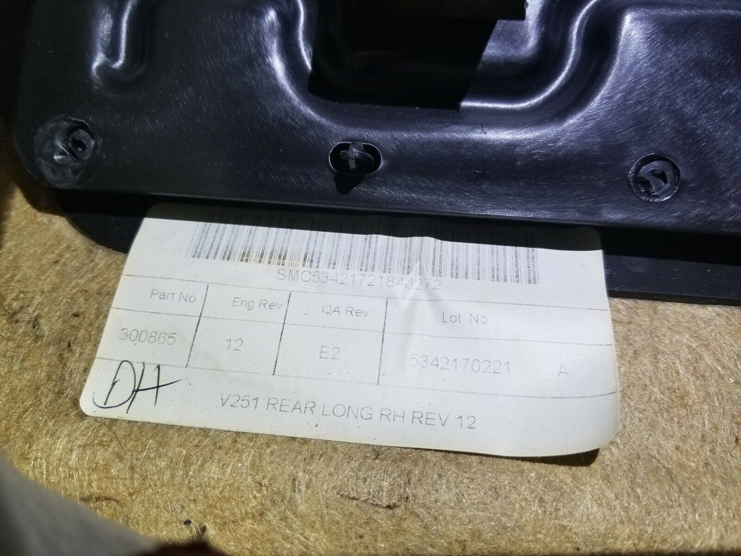 07 08 09 10 Mercedes R350 Rear Right Passenger Door Trim Panel OEM