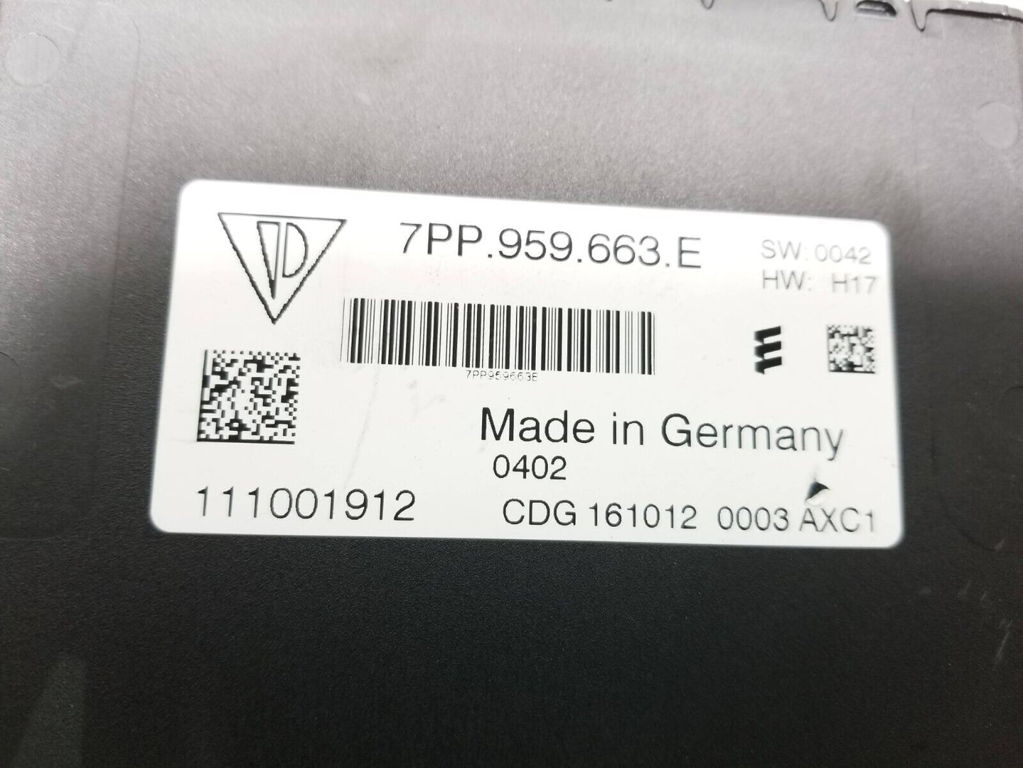 2011 - 2014 Porsche Cayenne Voltage Converter Control Module 7pp959663e  OEM