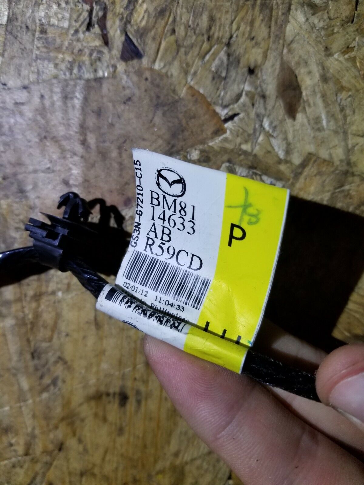 09 10 11 12 13 Mazda 6 Rear Left Driver Door Wire Harness OEM