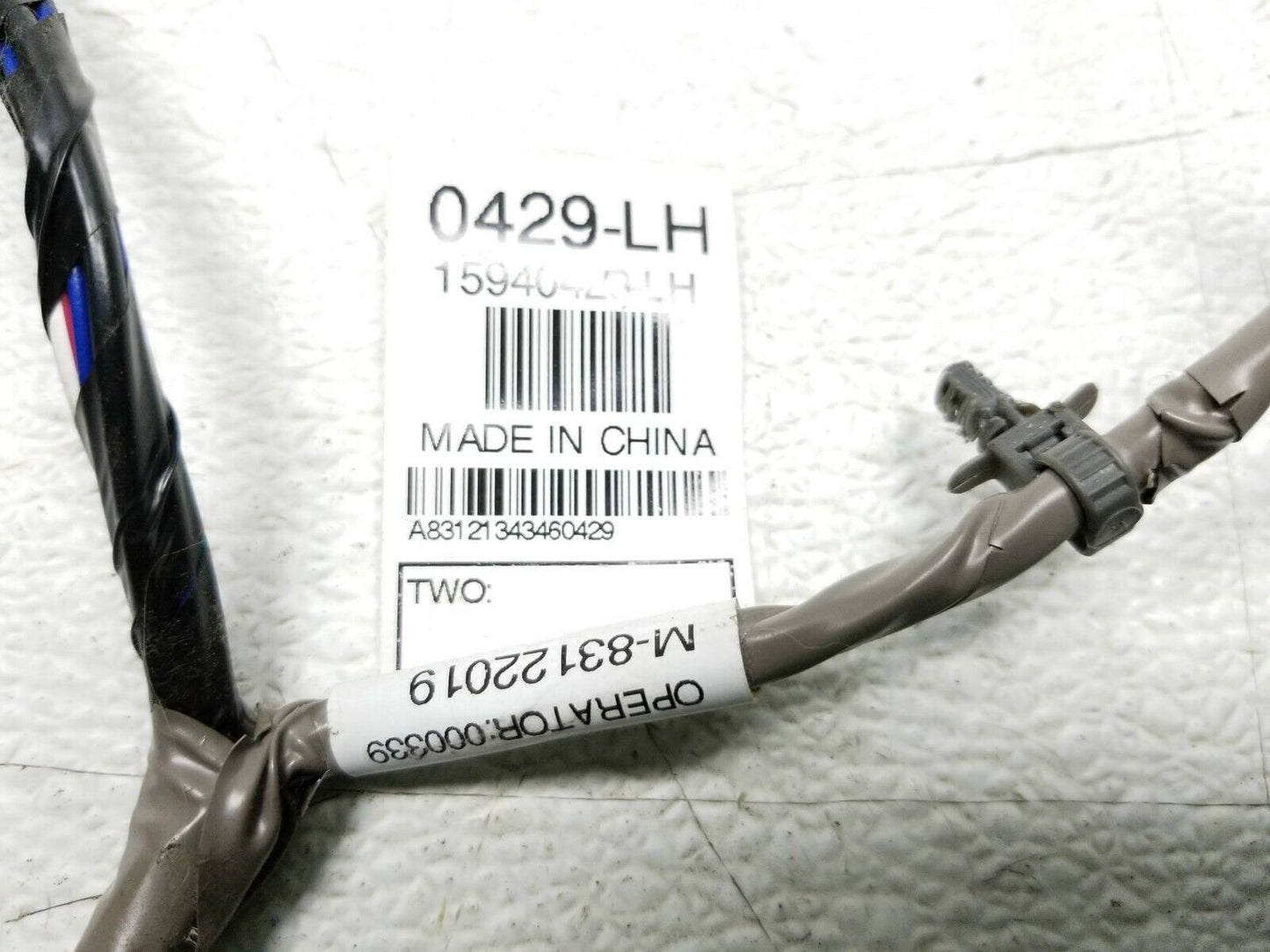 08 09 10 11 12 13 14 Escalade Rear Left Driver Door Wire Harness OEM