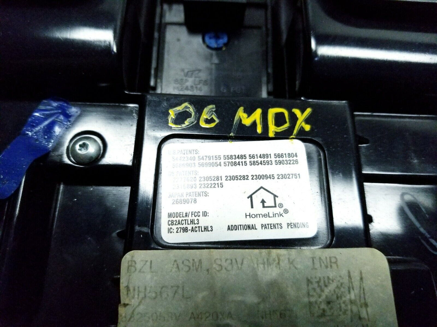 03 04 05 06 Acura MDX Roof Overhead Dome Light Lamp Homelink OEM 55k Miles