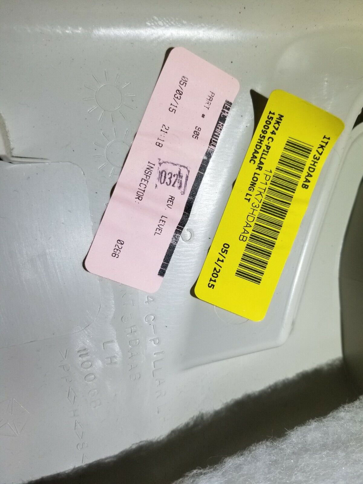 12 13 14 15 16 Jeep Patriot Rear Left Driver Side C Pillar Trim Panel OEM 56k