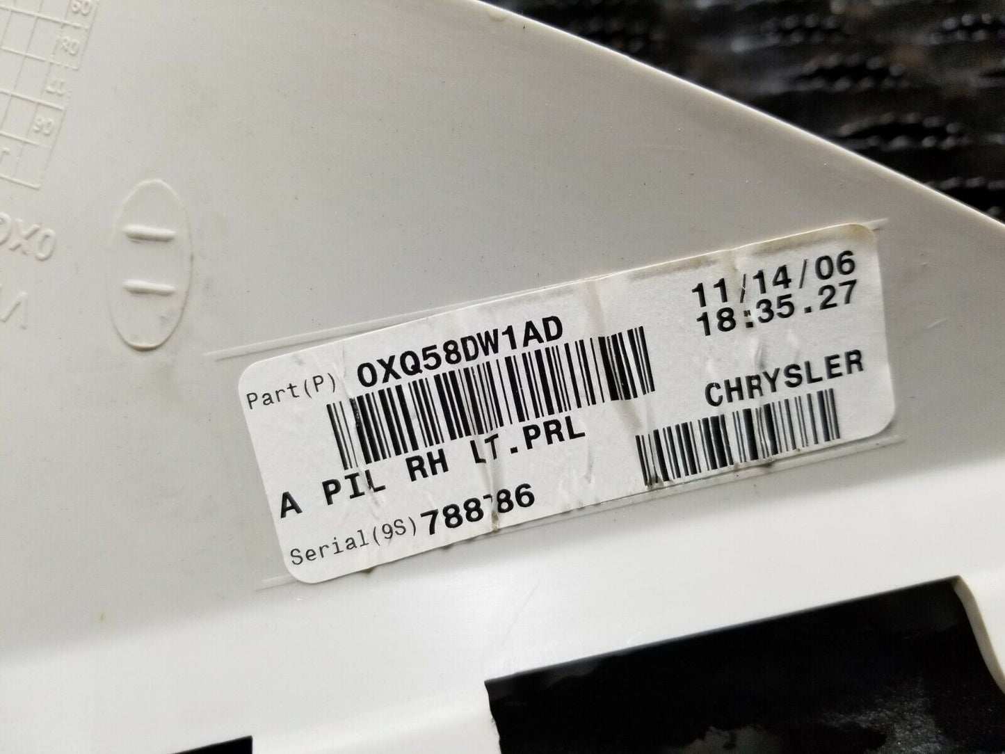 07 08 09 10 Chrysler Sebring Windshield A Pillar Trim Passenger Side OEM