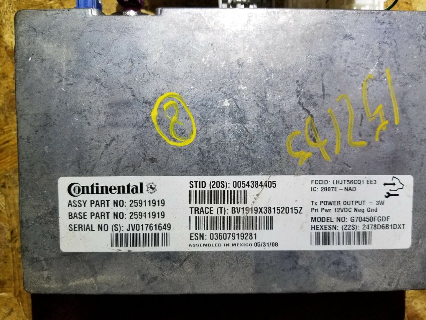 07 2007 08 2008 GMC Acadia Onstar Communication Control Module 25911919 OEM #8